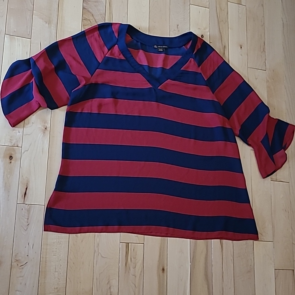 Love & Legend women's size 20 thin striped shirt